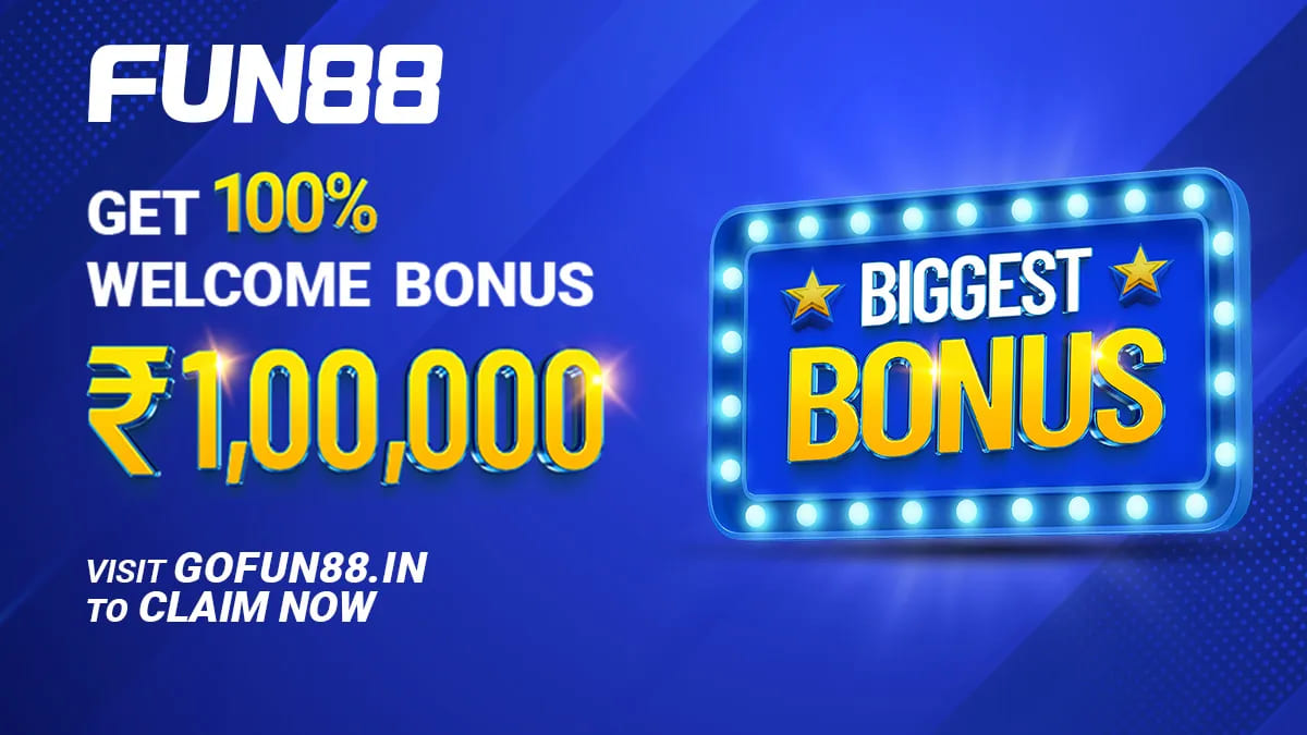 Get 100% Welcome Bonus ₹1 000 000 Fun88